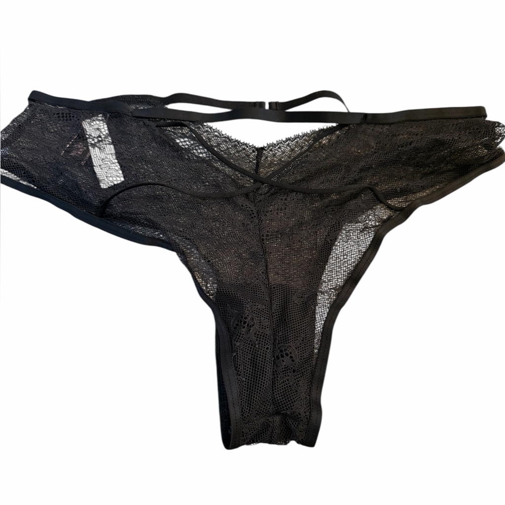 Nwt Victoria Secret Black Lace Panty (L)
